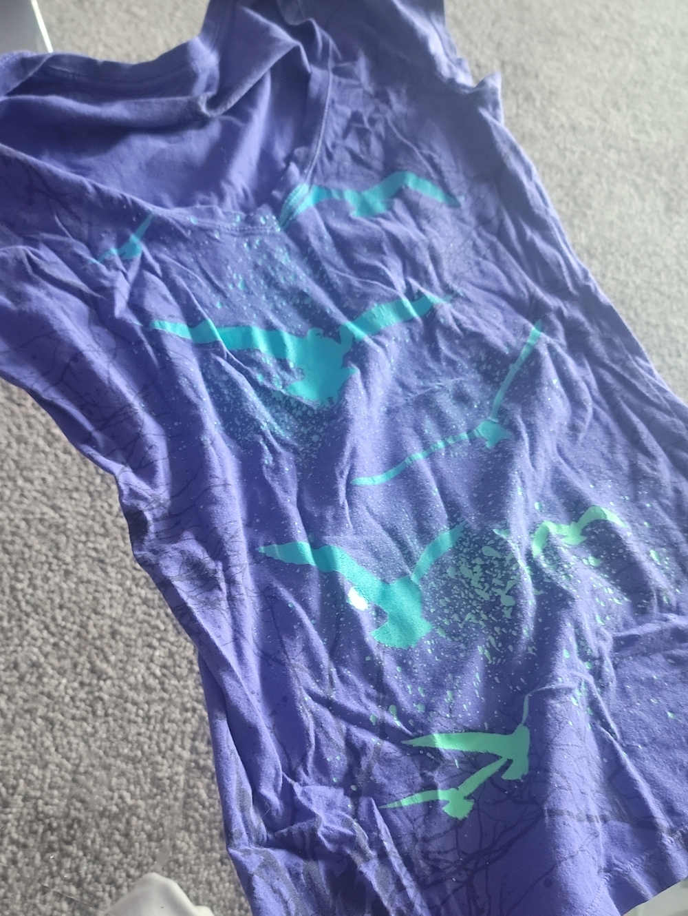 Aeropostale Lavender Tank Top with Black Graphic